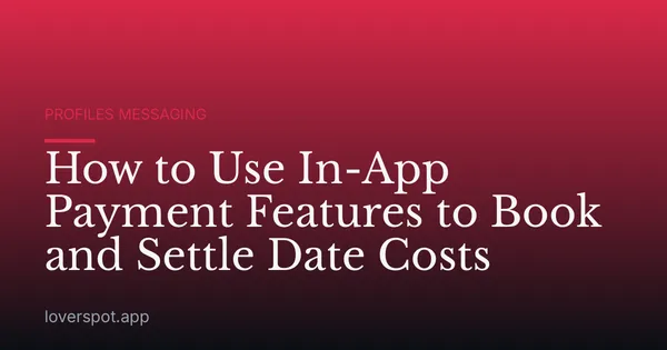 How to Use In-App Payment Features to Book and Settle Date Costs