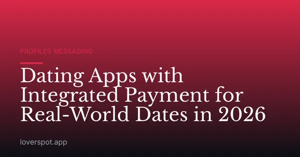 Dating Apps with Integrated Payment for Real-World Dates in 2026