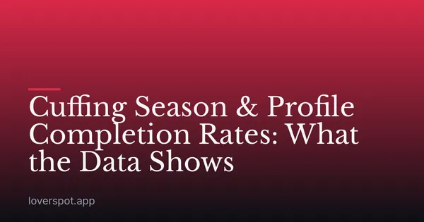 Cuffing Season & Profile Completion Rates: What the Data Shows