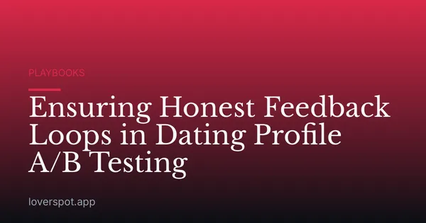 Ensuring Honest Feedback Loops in Dating Profile A/B Testing