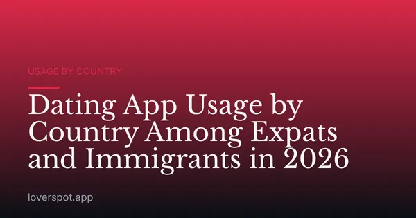 Dating App Usage by Country Among Expats and Immigrants in 2026