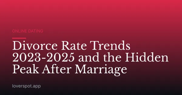 Divorce Rate Trends 2023-2025 and the Hidden Peak After Marriage