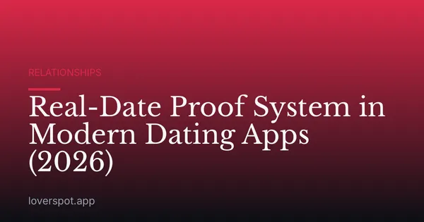 Real-Date Proof System in Modern Dating Apps (2026)