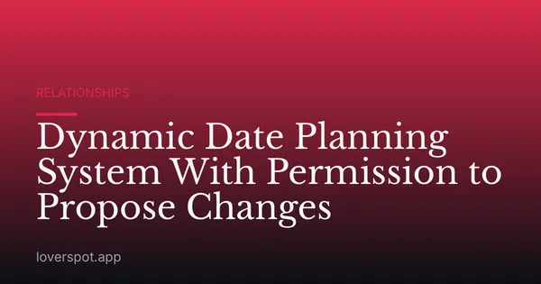 Dynamic Date Planning System With Permission to Propose Changes