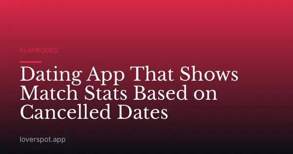 Dating App That Shows Match Stats Based on Cancelled Dates