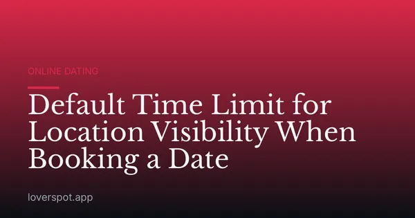 Default Time Limit for Location Visibility When Booking a Date
