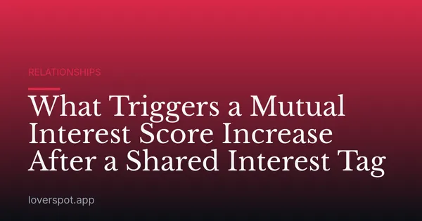 What Triggers a Mutual Interest Score Increase After a Shared Interest Tag