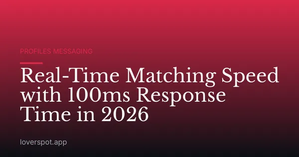 Real-Time Matching Speed with 100ms Response Time in 2026