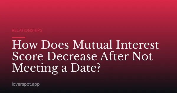 How Does Mutual Interest Score Decrease After Not Meeting a Date?