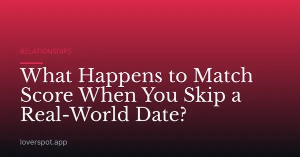What Happens to Match Score When You Skip a Real-World Date?