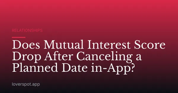 Does Mutual Interest Score Drop After Canceling a Planned Date in-App?