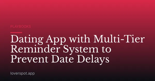 Dating App with Multi-Tier Reminder System to Prevent Date Delays