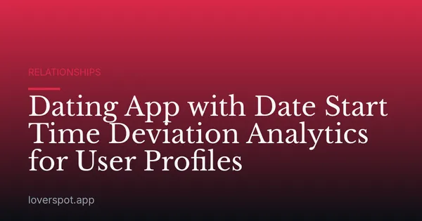 Dating App with Date Start Time Deviation Analytics for User Profiles