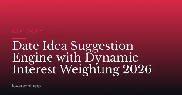 Date Idea Suggestion Engine with Dynamic Interest Weighting 2026