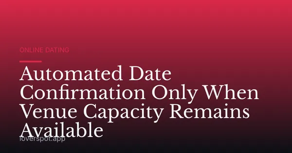 Automated Date Confirmation Only When Venue Capacity Remains Available