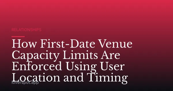 How First-Date Venue Capacity Limits Are Enforced Using User Location and Timing