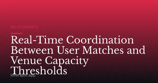Real-Time Coordination Between User Matches and Venue Capacity Thresholds