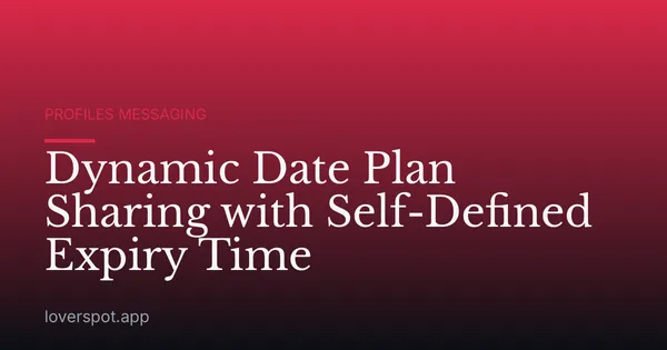 Dynamic Date Plan Sharing with Self-Defined Expiry Time