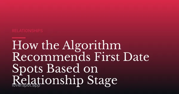 How the Algorithm Recommends First Date Spots Based on Relationship Stage