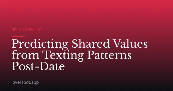 Predicting Shared Values from Texting Patterns Post-Date