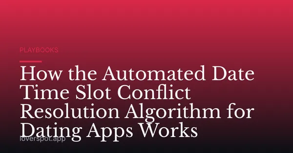How the Automated Date Time Slot Conflict Resolution Algorithm for Dating Apps Works