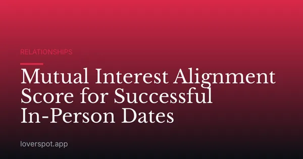Mutual Interest Alignment Score for Successful In-Person Dates