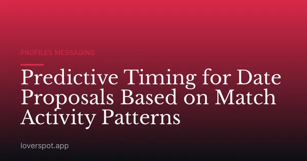 Predictive Timing for Date Proposals Based on Match Activity Patterns
