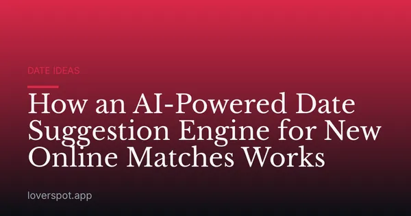 How an AI-Powered Date Suggestion Engine for New Online Matches Works