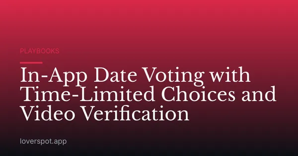 In-App Date Voting with Time-Limited Choices and Video Verification