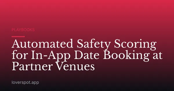 Automated Safety Scoring for In-App Date Booking at Partner Venues