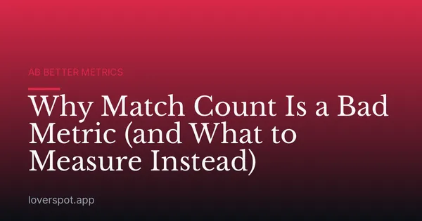 Why Match Count Is a Bad Metric (and What to Measure Instead)